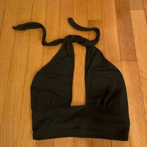 Black halter top